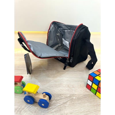 Lancheira Infantil do Batman Preta e Vermelha