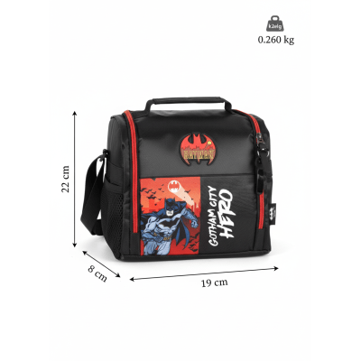 Lancheira Infantil do Batman Preta e Vermelha