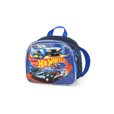 Lancheira Infantil Hotwheels Preta e Azul