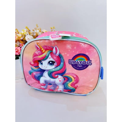Lancheira Infantil Unicórnio Colorida Up4you Luxo