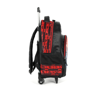 Mochila Infantil Com Rodinhas Batman Preta e Vermelha