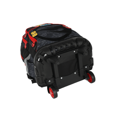 Kit Mochila Infantil Com Rodinhas + Garrafinha do Hotwheels Preto