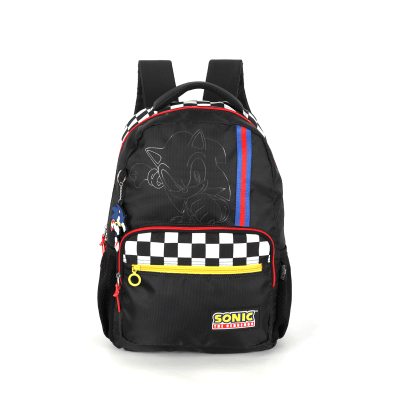 Mochila De Costas Sonic Preta e Branca