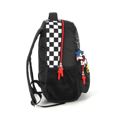 Mochila De Costas Sonic Preta e Branca
