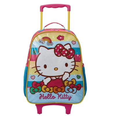 Mochila de Rodinhas Escolar da Hello Kitty Rainbow Mochila de Rodinhas Escolar da Hello Kitty Rainbow