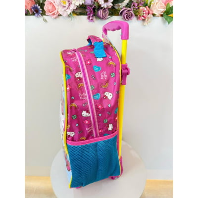 Mochila de Rodinhas Escolar da Hello Kitty Rainbow