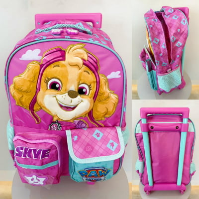 Mochila de Rodinhas Escolar da Patrulha Canina Skye Tam.16