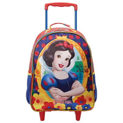 Mochila de Rodinhas Escolar Princesa da Disney Branca de Neve Mochila de Rodinhas Escolar Princesa da Disney Branca de Neve