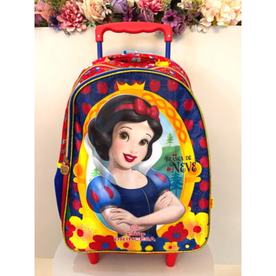 Mochila de Rodinhas Escolar Princesa da Disney Branca de Neve Mochila de Rodinhas Escolar Princesa da Disney Branca de Neve