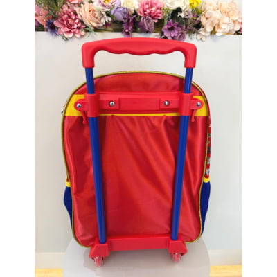 Mochila de Rodinhas Escolar Princesa da Disney Branca de Neve