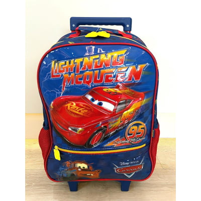Mochila de Rodinhas Escolar do Relâmpago McQueen Tam.16