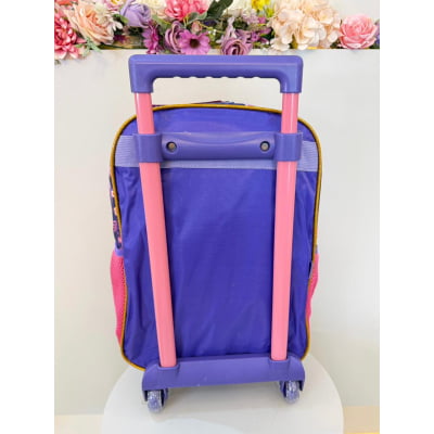 Mochila de Rodinhas Escolar Princesas da Disney Glitter