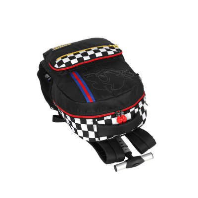 Mochila Escolar Costa C/ Rodinha do Sonic Hedgehog Juvenil Tam. 16 Preta