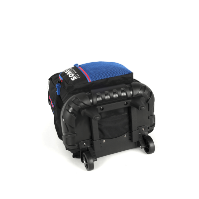 Mochila Escolar Costa C/ Rodinha do Sonic Hedgehog Juvenil Tam. 16 Preto e Azul