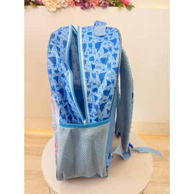 Mochila Escolar da Princesa Disney Cinderela Azul
