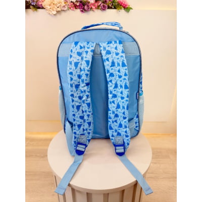Mochila Escolar da Princesa Disney Cinderela Azul