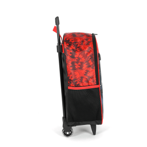 Mochila Infantil C/ Rodinhas Batman e Robin Preta e Vermelha