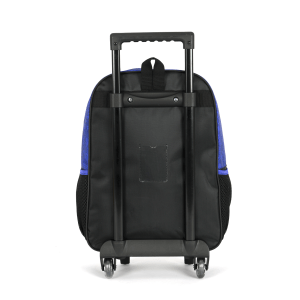 Mochila Infantil C/ Rodinhas Batman Preta e Azul