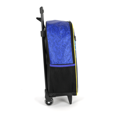 Mochila Infantil C/ Rodinhas Batman Preta e Azul