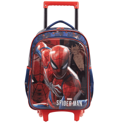 Mochila Infantil C/ Rodinhas Homem Aranha 3D Azul e Vermelha Mochila Infantil C/ Rodinhas Homem Aranha 3D Azul e Vermelha