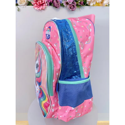 Mochila Infantil C/ Rodinhas Unicórnio Colorida Up4you Luxo