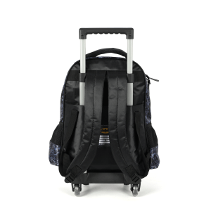 Mochila Infantil Com Rodinhas Batman Preta e Azul