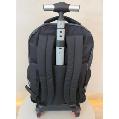 Mochila Infantil Com Rodinhas Hotwheels Preto