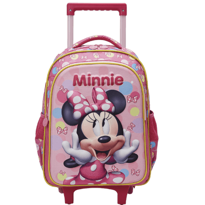 Mochila Infantil Com Rodinhas Minnie Rosa Colorida Mochila Infantil Com Rodinhas Minnie Rosa Colorida