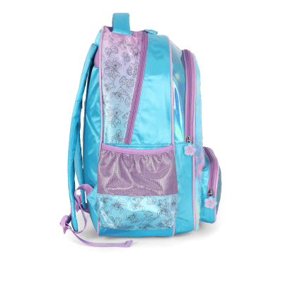 Mochila Infantil Costas da Lilo Stitch e Angel Azul
