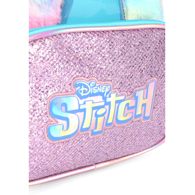 Mochila Infantil Costas da Lilo Stitch e Angel Roxa