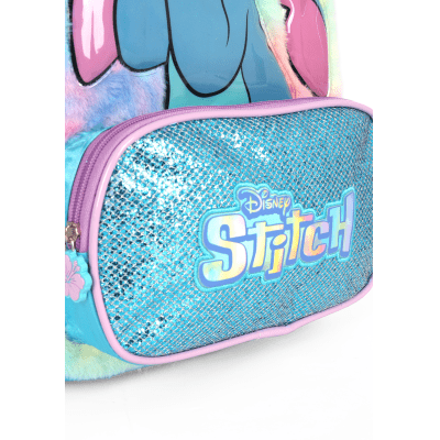 Mochila Infantil Costas da Lilo Stitch e Angel Azul
