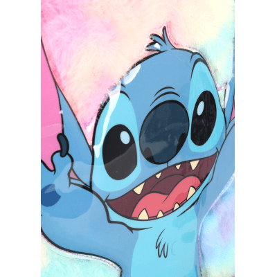 Mochila Infantil Costas da Lilo Stitch e Angel Roxa