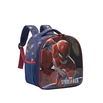 Mochila Infantil do Homem Aranha 3D Azul e Vermelha