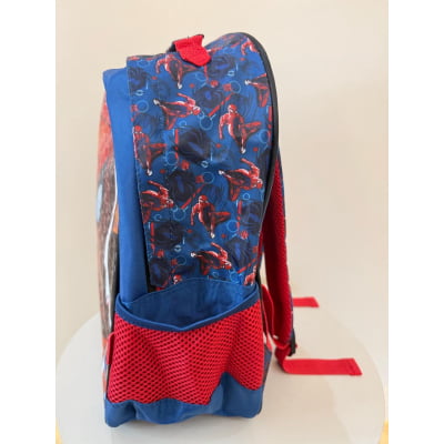 Mochila Infantil Homem Aranha Azul e Vermelha