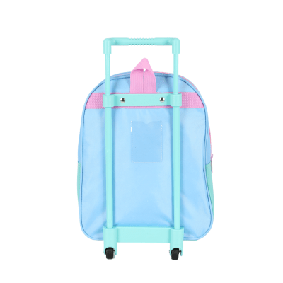 Mochila Infantil Pequena C/ Rodinhas da Lilo Stitch e Angel Azul