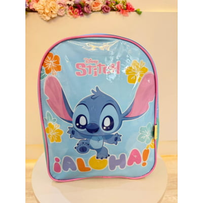 Mochila Infantil Pequena da Lilo Stitch e Angel Azul Mochila Infantil Pequena da Lilo Stitch e Angel Azul