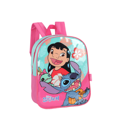 Mochila Infantil Pequena da Lilo Stitch e Angel Verde