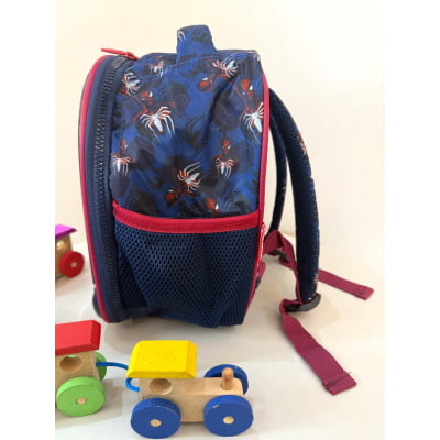 Lancheira Infantil do Homem Aranha 3D Azul e Vermelha