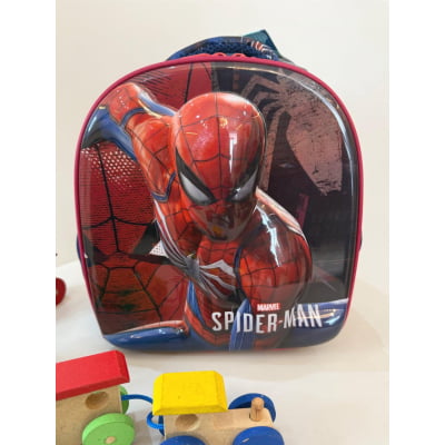 Lancheira Infantil do Homem Aranha 3D Azul e Vermelha Lancheira Infantil do Homem Aranha 3D Azul e Vermelha