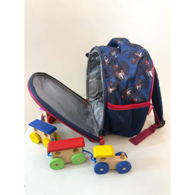 Lancheira Infantil do Homem Aranha 3D Azul e Vermelha