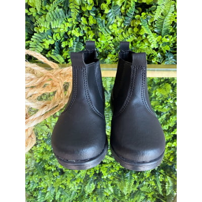 Botinha Infantil Preta Unissex Com Elástico