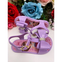 Rasteira Infantil Salomé C/ Laço Duplo Lilás