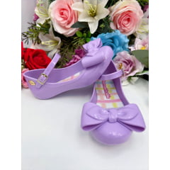 Sapatilha Boneca Infantil C/ Laço e Nó Lilás