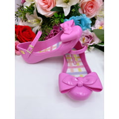 Sapatilha Boneca Infantil C/ Laço e Nó Rosa Chiclete