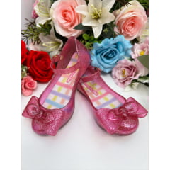 Sapatilha Boneca Infantil C/ Laço e Nó Rosa