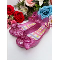 Sapatilha Boneca Infantil C/ Laço e Nó Rosa