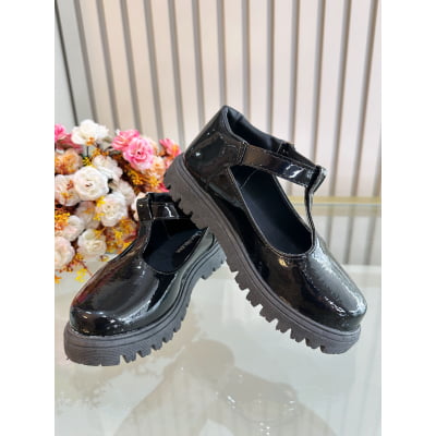 Sapatinho Infantil Preto Verniz Festas