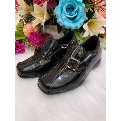 Sapatinho Social Preto de Verniz para Meninos