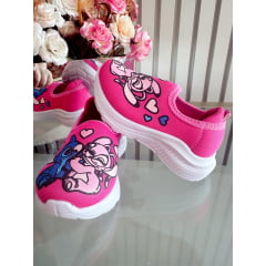 Tênis Calce Fácil Meninas Temático Lilo Stitch e Angel Pink