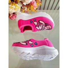 Tênis Calce Fácil Meninas Temático Lilo Stitch e Angel Pink